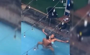 Horny Couple Fuck In Hotel Swimming Pool