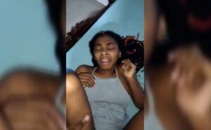 Naija girl crying passionately under big dick